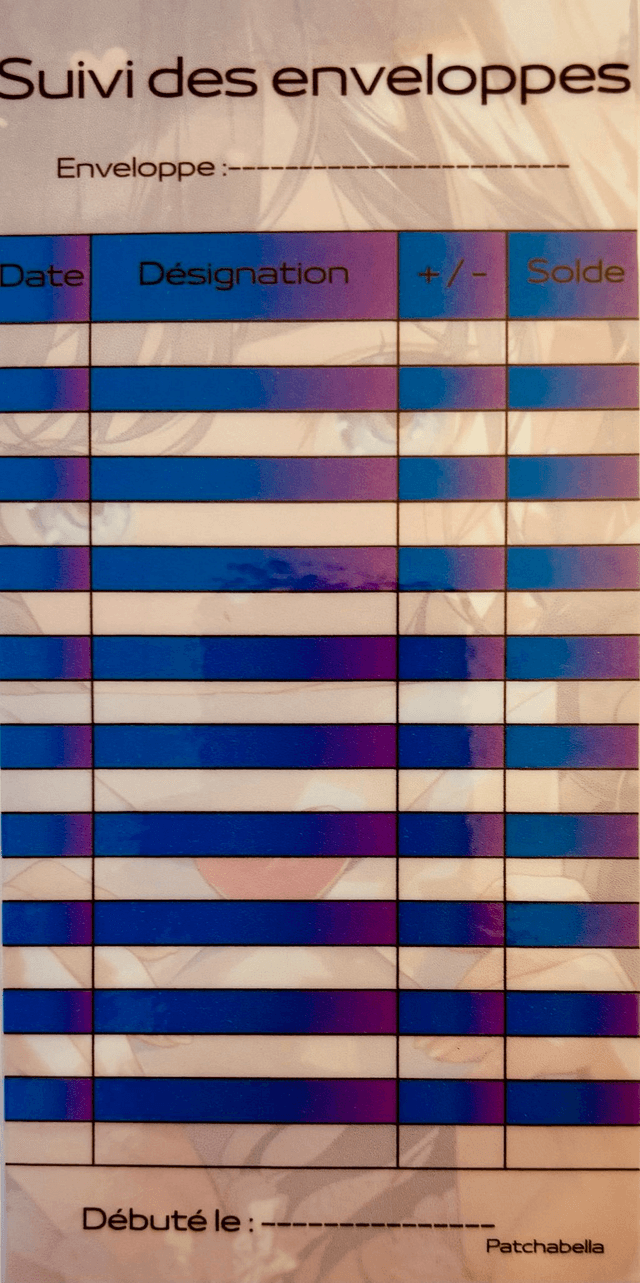 Suivi des enveloppes violet