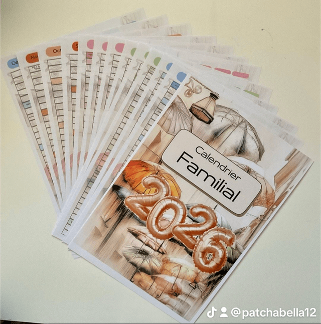 Calendrier familial annuel