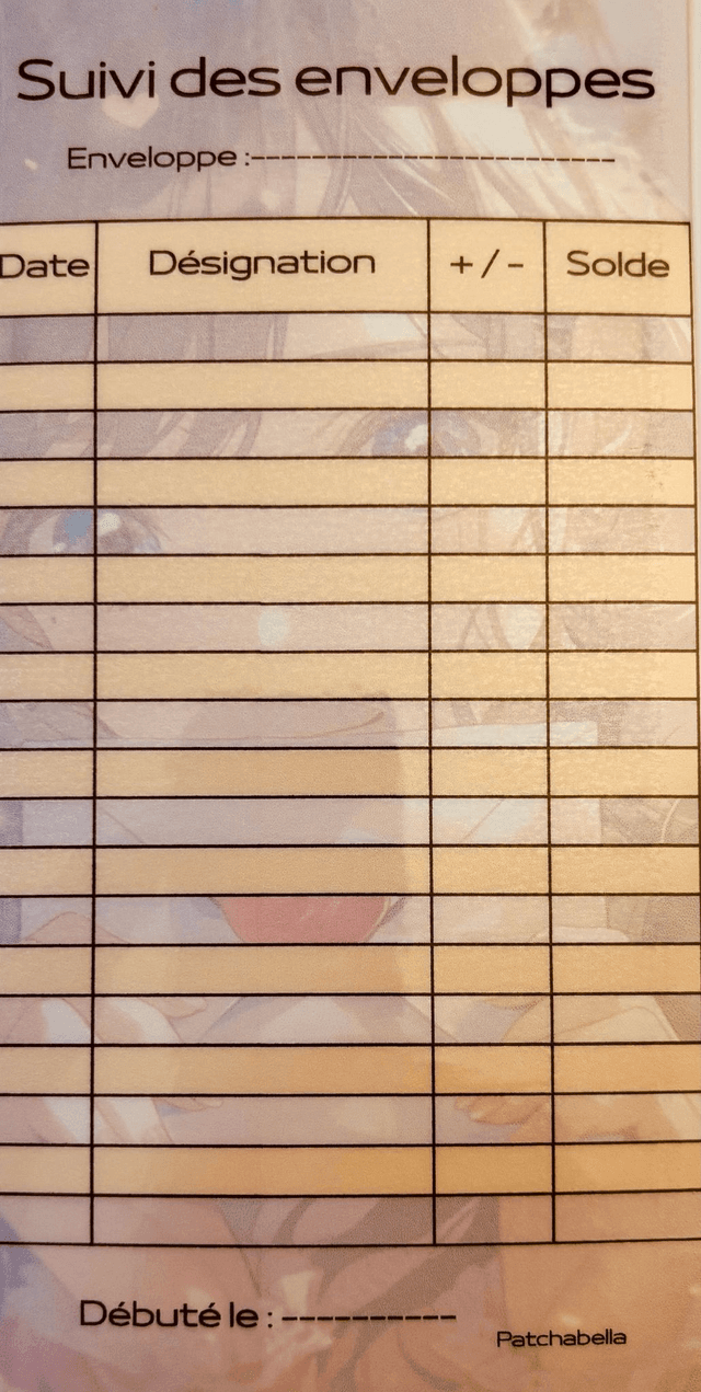 Suivi des enveloppes beige